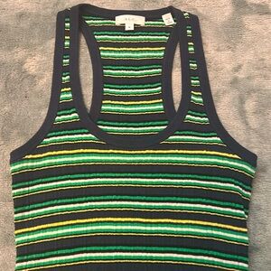 A.L.C Striped Knit Racerback Tank